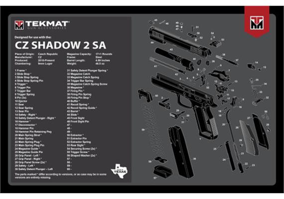 CZ Shadow 2 SA Gun Cleaning Mat, 17" (43x28cm)