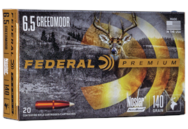 Federal 6.5 Creedmoor140Gr Nosler Accubo 20 Schuss