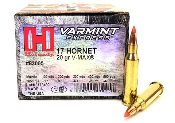 Hornady 17 Hornet V Express 20gr V-Max 25 Schuss