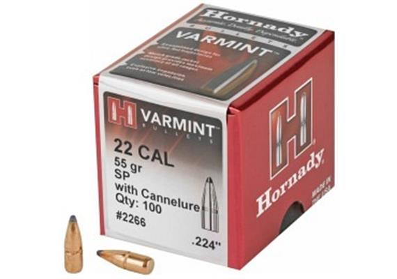 Hornady Geschosse 22 Cal. 224 55 Gr. V-Max