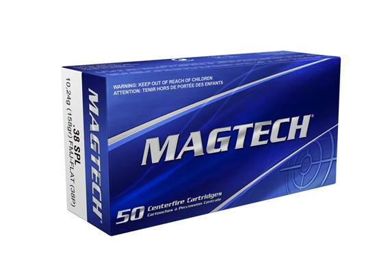 Kurzwaffenpatrone Magtech .38 Spez 10,2g/158grs. FMJF 50 Schuss
