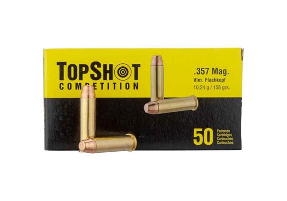 Kurzwaffenpatronen Topshot .357 Magnum 158gr FMJ 50 Schuss
