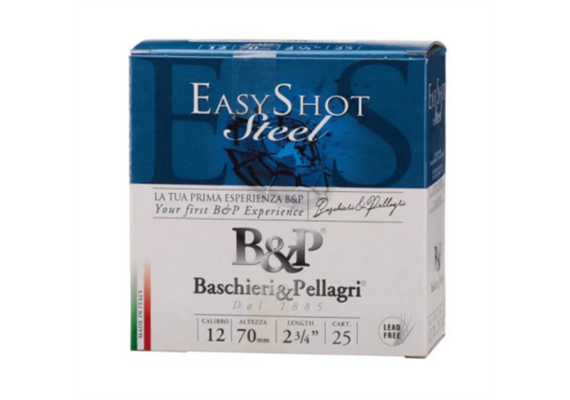 Schrotpatrone Baschieri & Pellagri B&P 12/70 Easy Shot Steel 2,5mm 24g.
