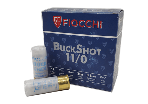 Schrotpatrone Fiocchi BuckShot 11/0 30g cal. 12/70 8.6mm Buckshot 00 25 Schuss