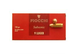 Fiocchi 9mm Luger 158gr FMJ Subsonic 50 Schuss