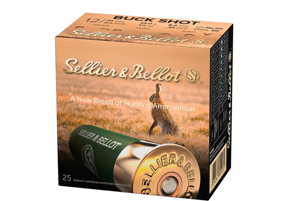 Flintenpatrone Sellier & Bellot S&B 12/70 Buck Felt 8.43mm 32g. 25 Schuss