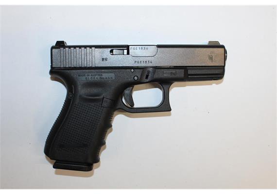 Pistole Glock 19 Gen4 9mm Para mit Wappen