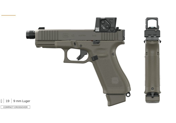 Pistole Glock 45 Gen5 MOS 9mm Para Hunter A-CUT