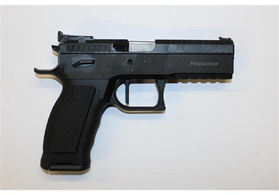 PISTOLE PHOENIX PREDATOR 9X19mm RH, nur SA, Fieberkorn rot, OR LPA, Standart Lauf, Alu Gri