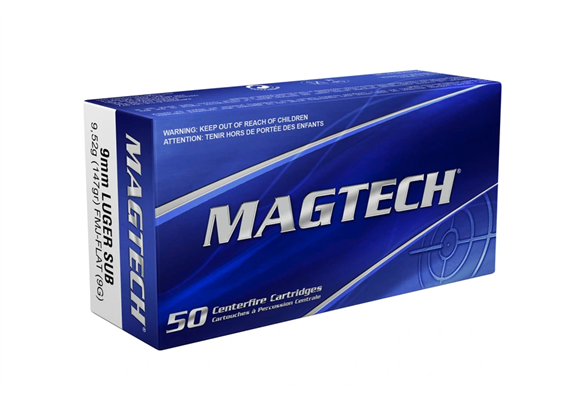 Pistolenpatrone Magtech 9mm Para FMJS 147grs.
