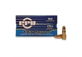 PPU Prvi Partizan 7.63 Mauser 5.5g FMJ 50 Schuss