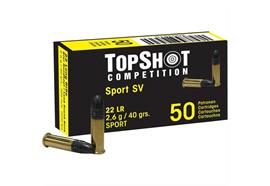 Randfeuerpatrone TopShot .22LR Competition Sport 40 grs. 50 Schuss