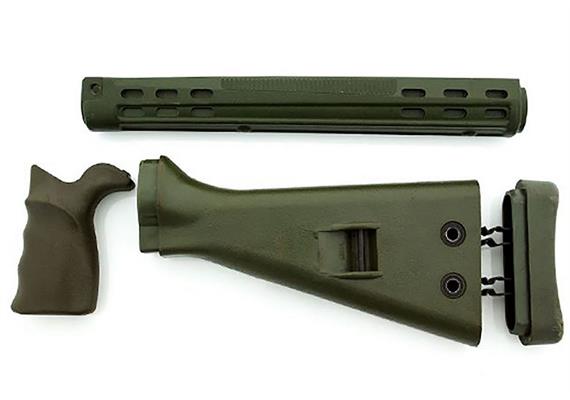 Schaft set HK HK91, G3 Stock Set - Jungle Green - Surplus