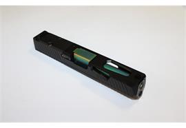 Schlitten zu Glock 19 Gen 3 Complete Slide Black DLC Coated RMR Cut Prismatic Rainbow Barr