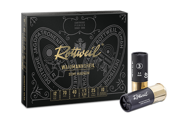 Schrotpatrone Rottweil 12/70 Weidmannsheil SemiMagnum no.2 - 3.7mm 40g 10 Schuss