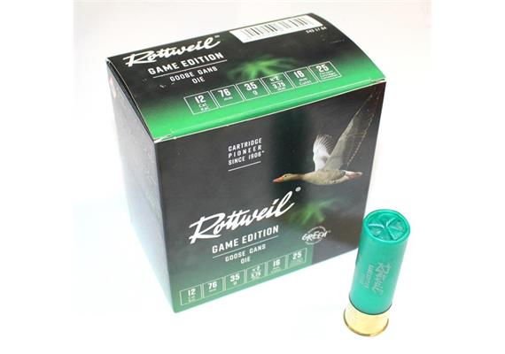 Schrotpatrone Rottweil Game Edition Gans Steel 12/76 35g No.2 3.75mm 25 Schuss