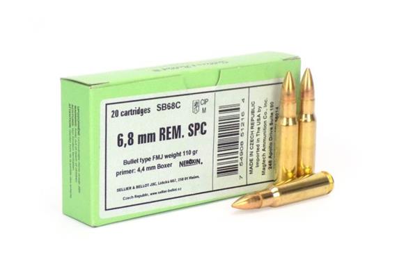Sellier & Bellot 6.8mm Rem SPC 110Gr FMJ 20 Schuss