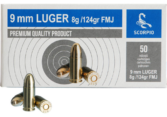 STV Scorpio 9mm Luger 8g/124gr 1000 Schuss