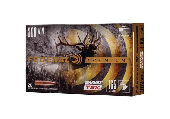 Gewehrpatrone Federal .308 Win Barnes TSX 165gr 20 Schuss