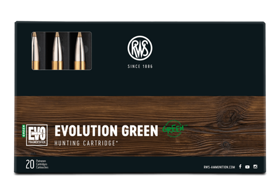 Gewehrpatrone RWS 7x65 R Evolution Green 8,2g / 127gr 20 Schuss