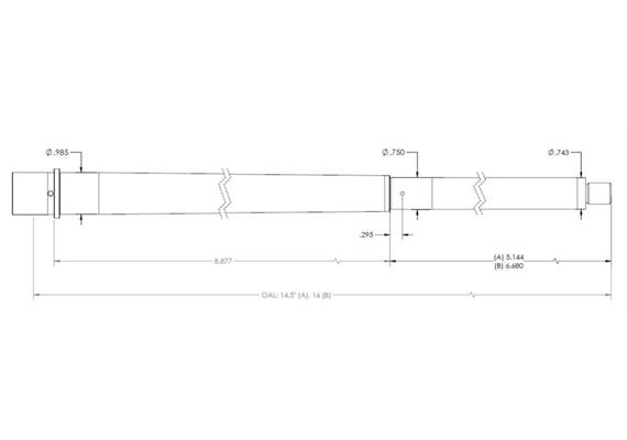 Lauf PROOF Research AR15 223 Wylde 14.5 " 1-7"