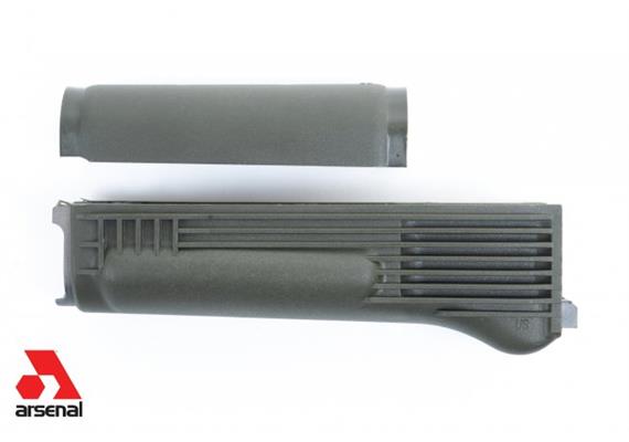 OD Green Polymer Handguard Set with Stainless Steel Heat Shield for Milled Receivers