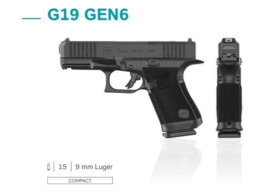 Pistole Glock 19 Gen6 OR/FS 9mm Para