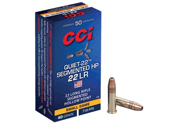 Randfeuerpatrone CCI 970 KK-Patrone .22lr, Quiet-22 Segmented HP 50 Schuss