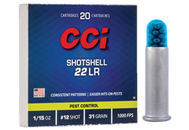 Schrotpatrone CCI 39 .22lr, No. 12, 31gr