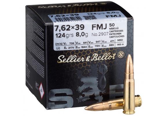 S&B 7.62x39 FMJ 123grs 50stk