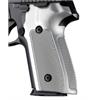 SIG Sauer P228 P229 DA/SA Checkered Aluminum - Brushed Gloss Clear Anodize