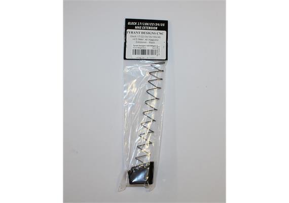 Tyrant Designs +4/5 Magazine Extension For Glock BLK