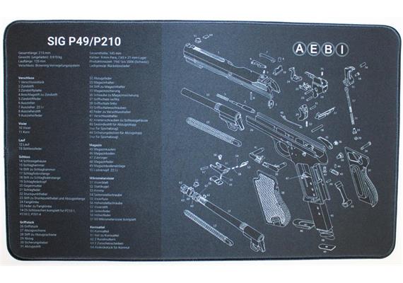 Aebi Waffen Reinigungsmatte SIG P49 / P210
