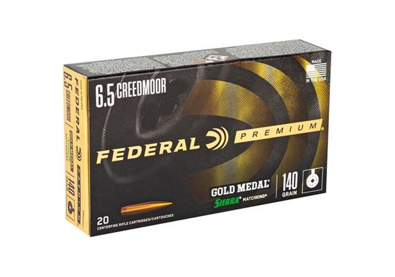 Federal 6.5 Creedmoor140Gr Sierra Match20 Schuss