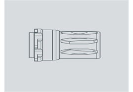 Flash Hider Acheron HexaLug CT 5.56mm 1/2"-28 UNEF