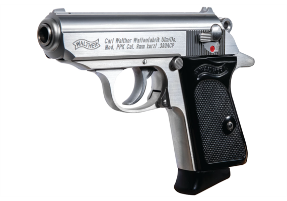 Pistole Walther PPK stainless 9mm Kurz / .380 ACP 3.3" 6 Schuss