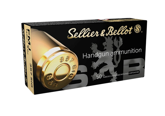 Pistolenpatrone Sellier & Bellot S&B .357 SIG 139gr FMJ 50 Schuss