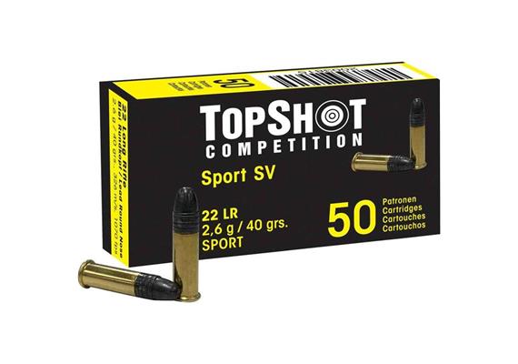 Randfeuerpatrone TopShot .22LR Competition Sport 40 grs. 50 Schuss